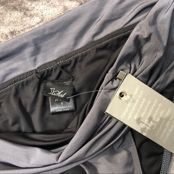 Gray Bikini Bottoms with Metal Clip - Picture 5 of 5